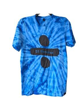 Ed Sheeran Divide Tour T-shirt Medium Blue Tie Dye Graphic Band Tee Music Merch